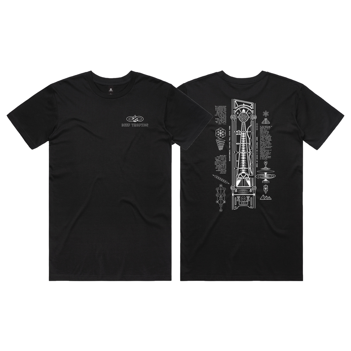 Black Meru Map Tee